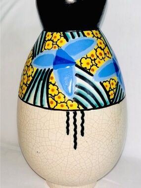 Antique French Art Deco Pottery Vase Louis Auguste Dage Paris France 1920s